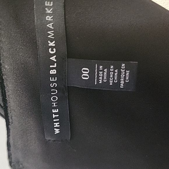 White House Black Market  Black Shiffon Sleeve Velvet Shift Dress - Picture 8 of 8